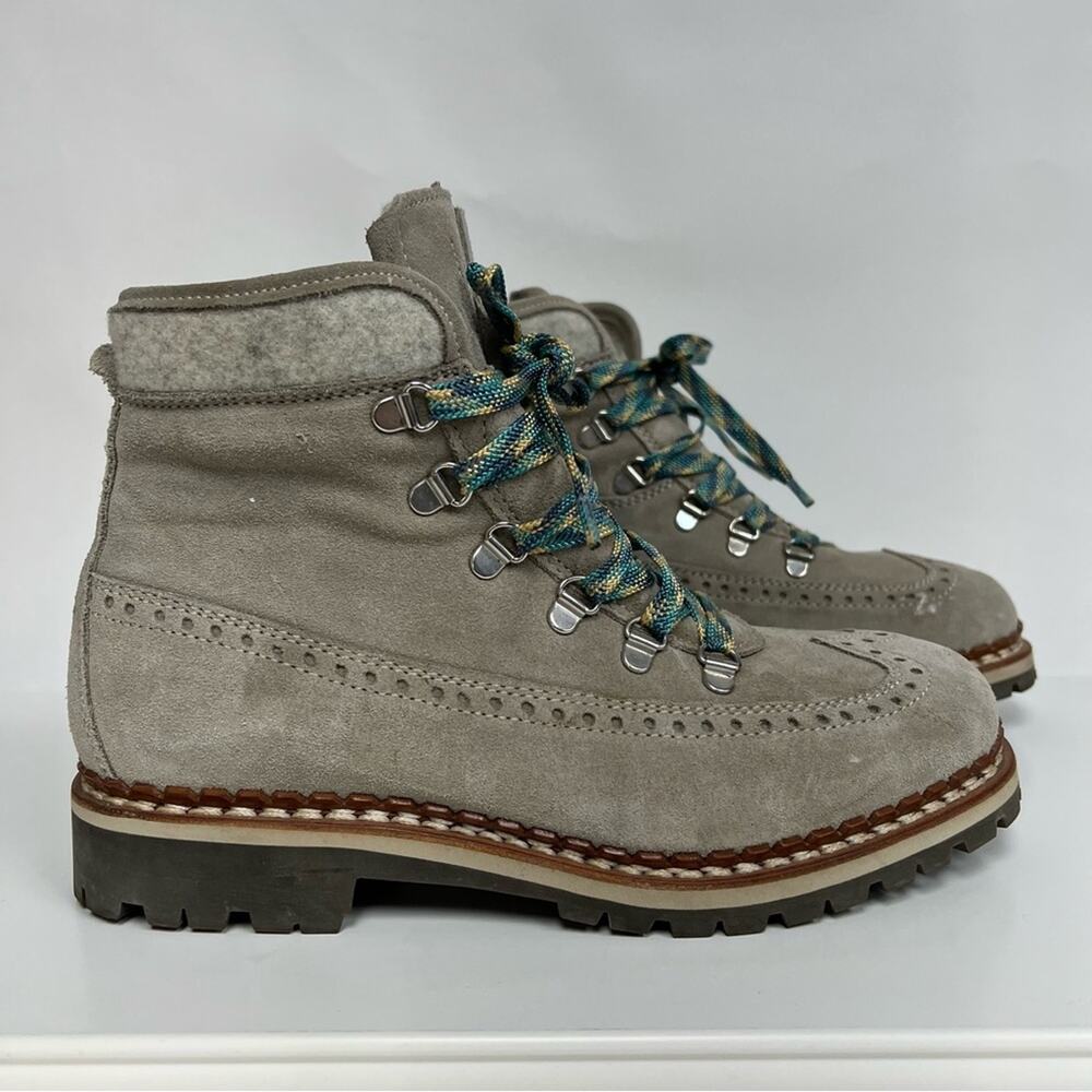 Tabitha Simmons Bexley Hiking Boots Combat Moto Gray Suede Chunky EU 40 $795 - Picture 13 of 13